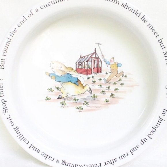Peter Rabbit Bowl, Wedgwood Beatrix Potter Porridge Bowl, Peter Rabbit Dinner - Picture 1 of 5